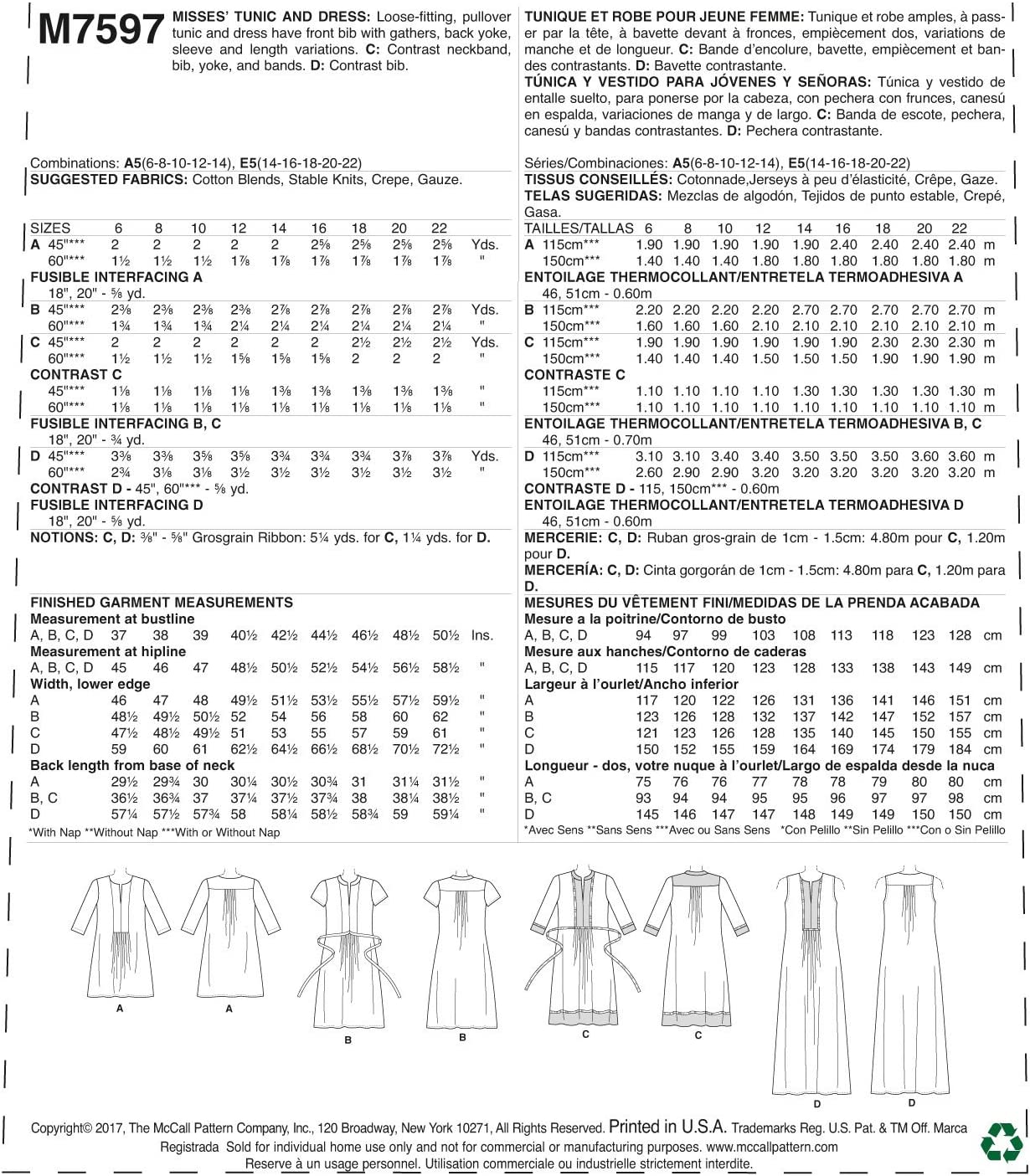 McCall's® Papierschnittmuster Kleid Damen M7597