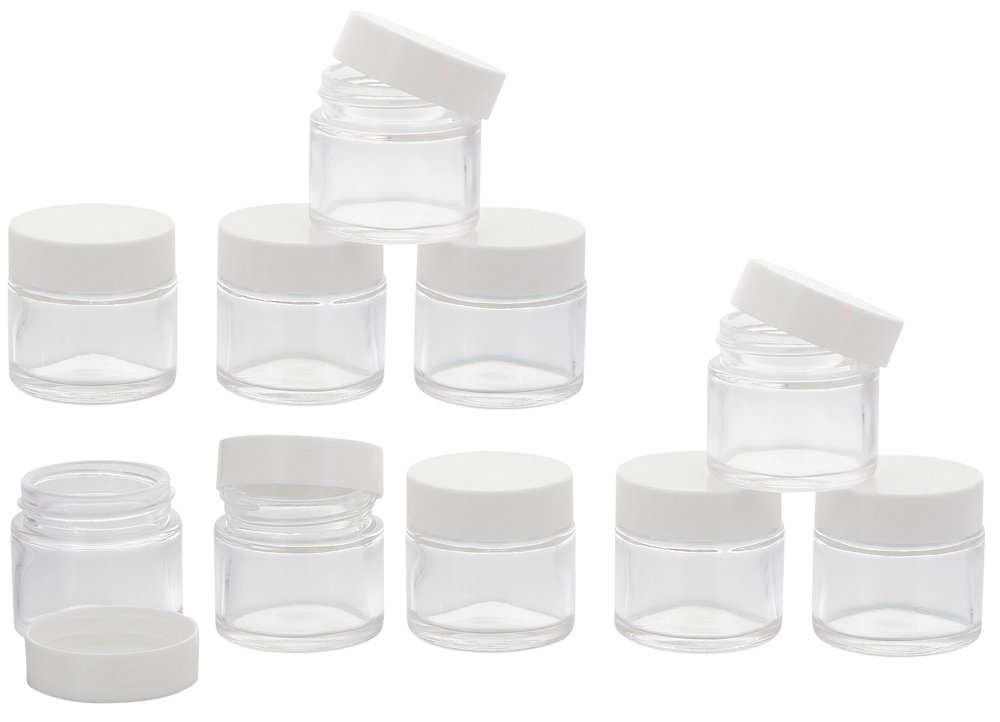 Kunststoffglas mit Schraubverschluss, H: 35 mm, D: 44 mm, 30 ml, 1 Stück 