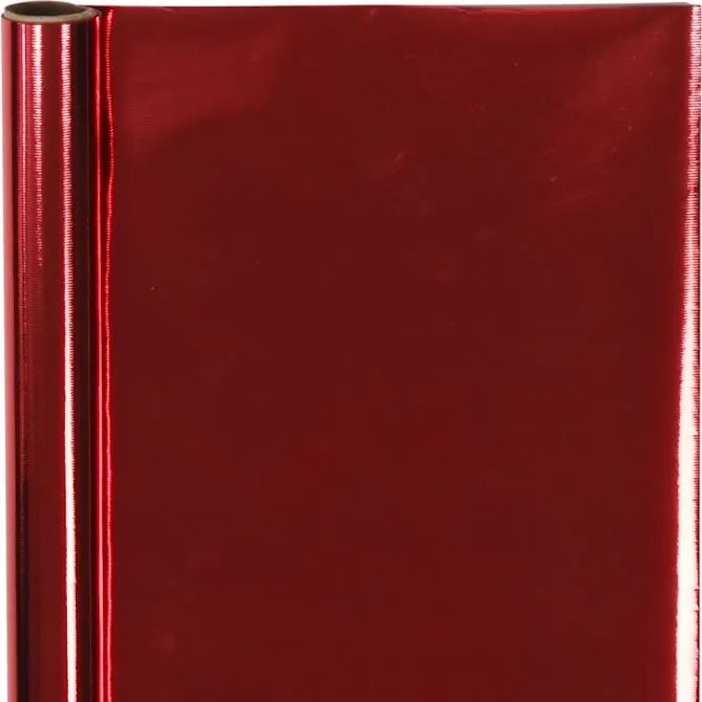 Geschenkpapier metallic Rot, 50cm x 4m, 65g