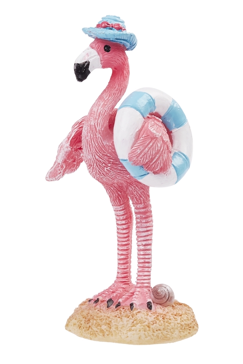 Dekofigur, Flamingo mit Schwimmreif, ca. 5,5cm