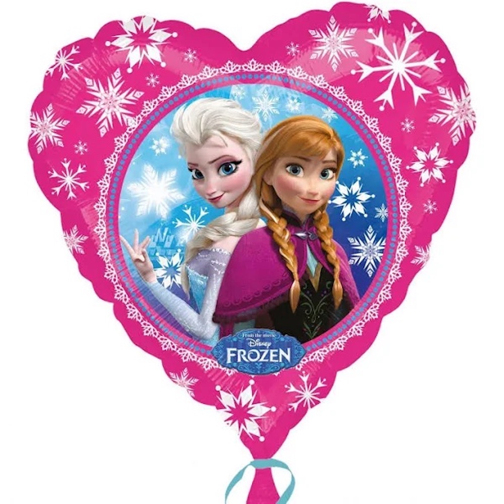 Folienballon Herz - Frozen Anna Elsa Eiskönigin Ø 45cm ungefüllt  1 Stck.