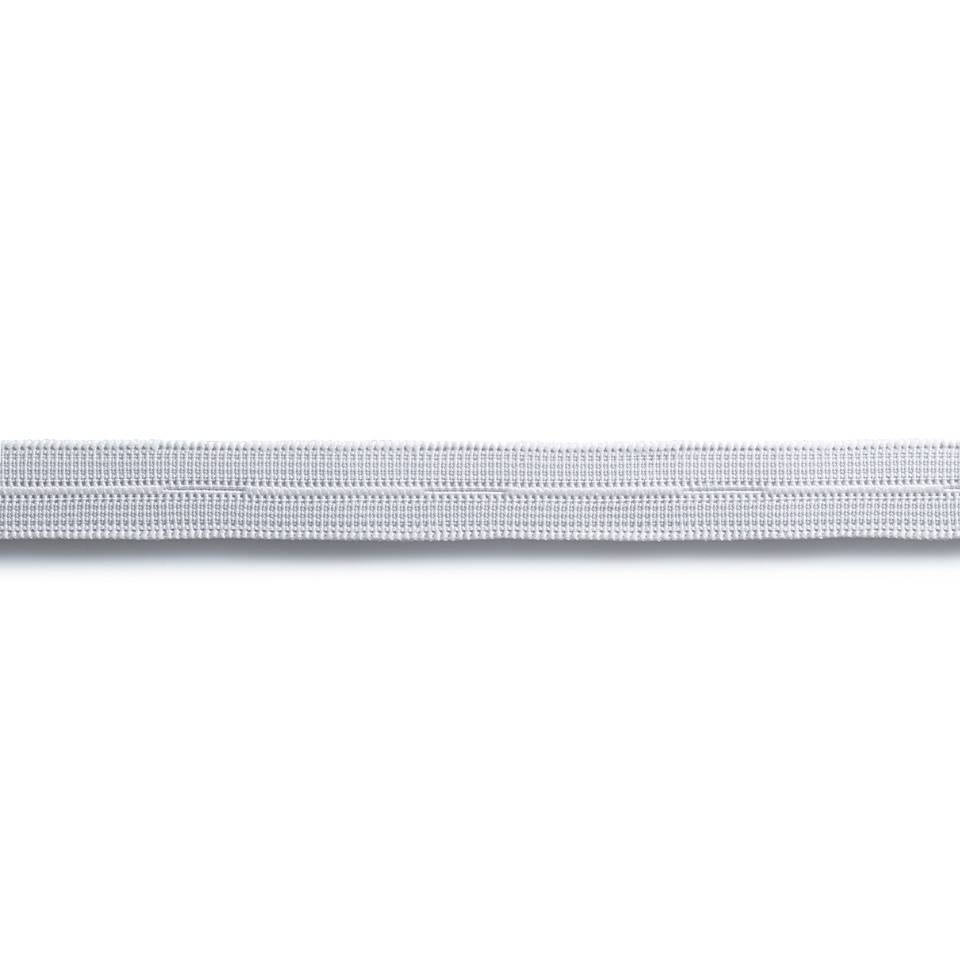 Knopfloch-Elastic / geflochten 12 mm weiß 3 m
