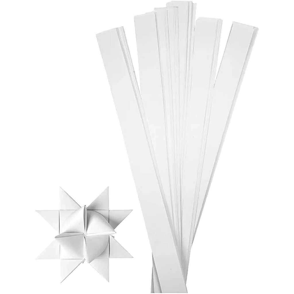 Papierstreifen für Fröbelsterne, L: 73cm, D: 11,5cm, B: 25mm, 100 Streifen