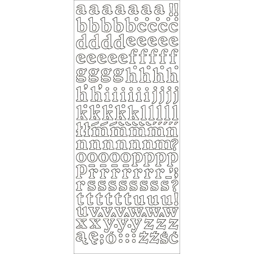 Konturensticker Sticker - Alphabet Kleinbuchstaben