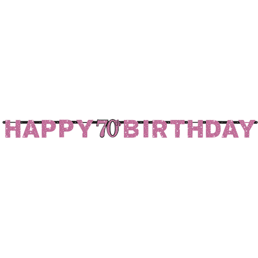 Partykette Sparkling Celebration - Happy Birthday Folie 213 x 16,2 cm 