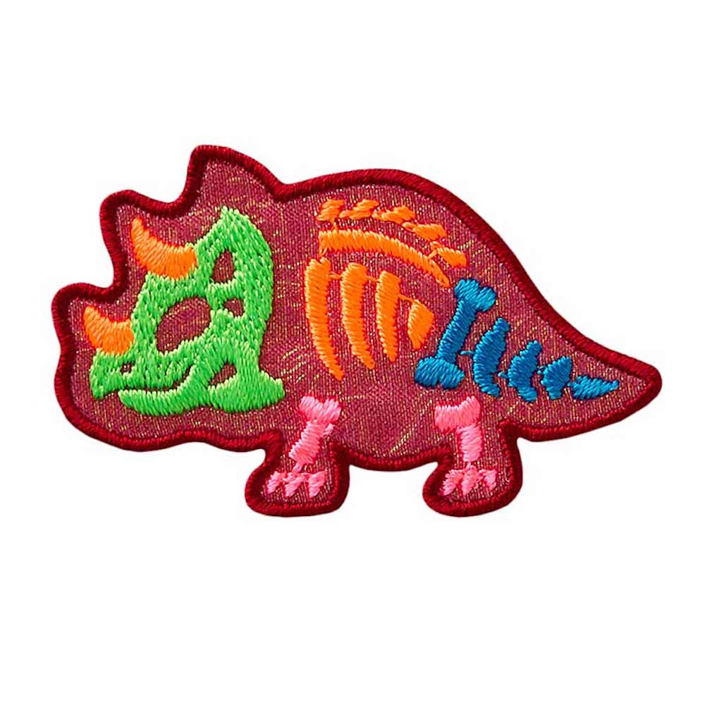 Applikation - aufbügelbar, Stegosaurus bunt, 3,5 x 6 cm, 1 Stück