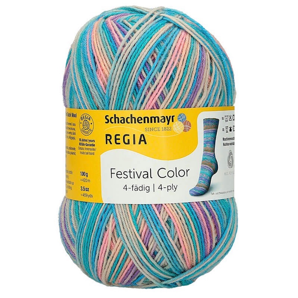 Sockenwolle Regia Festival Color - 4-fädig, 420m/100g, Col.02877