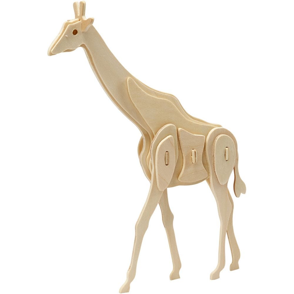3D-Figur zum Zusammensetzen, Giraffe, Größe 20x4,2x25 cm, 1 Stk.