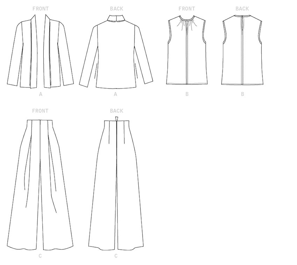 Vogue® Patterns Papierschnittmuster Damen Hose, Jacke & Oberteil V1620 (Tom And Linda Platt)