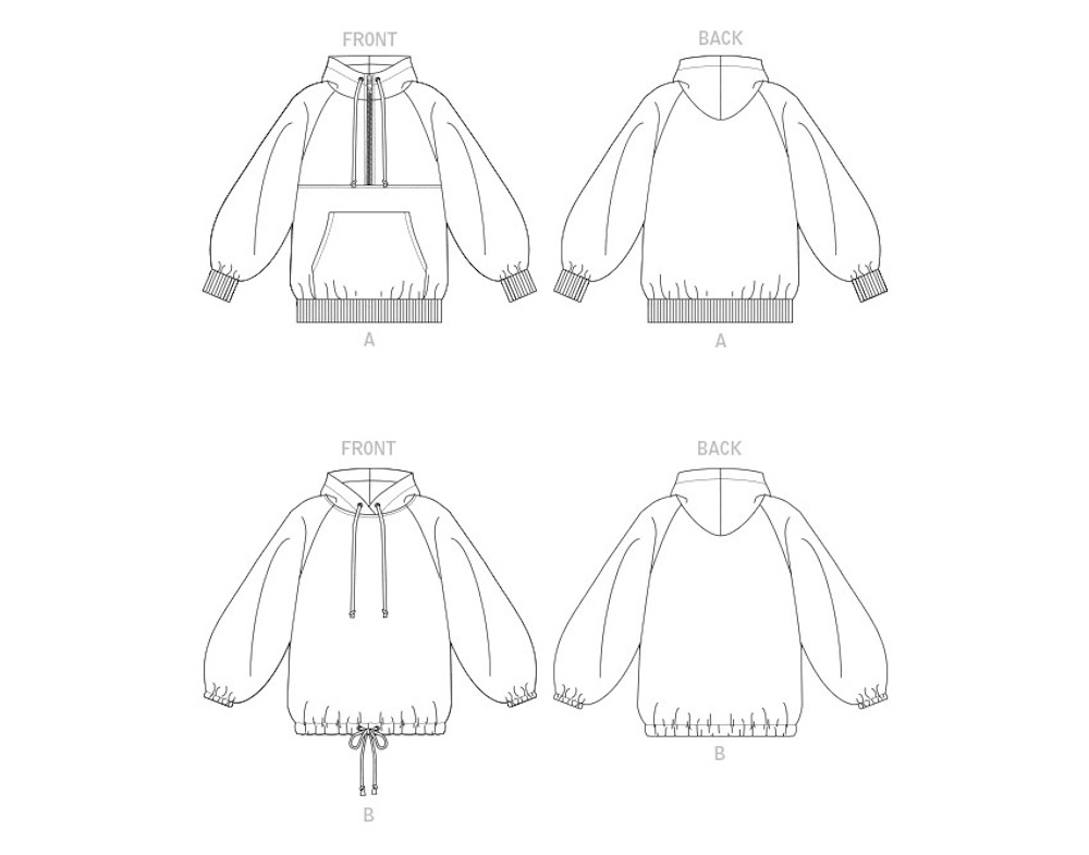 Vogue® Patterns Papierschnittmuster Damen - Sweatshirt - V1826