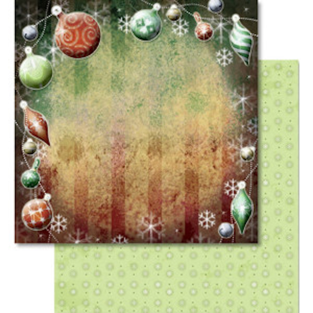 Scrapbook-Papier Glitter Doppelseitiges Papier, 30,5 x 30,5 cm, Weihnachten 70