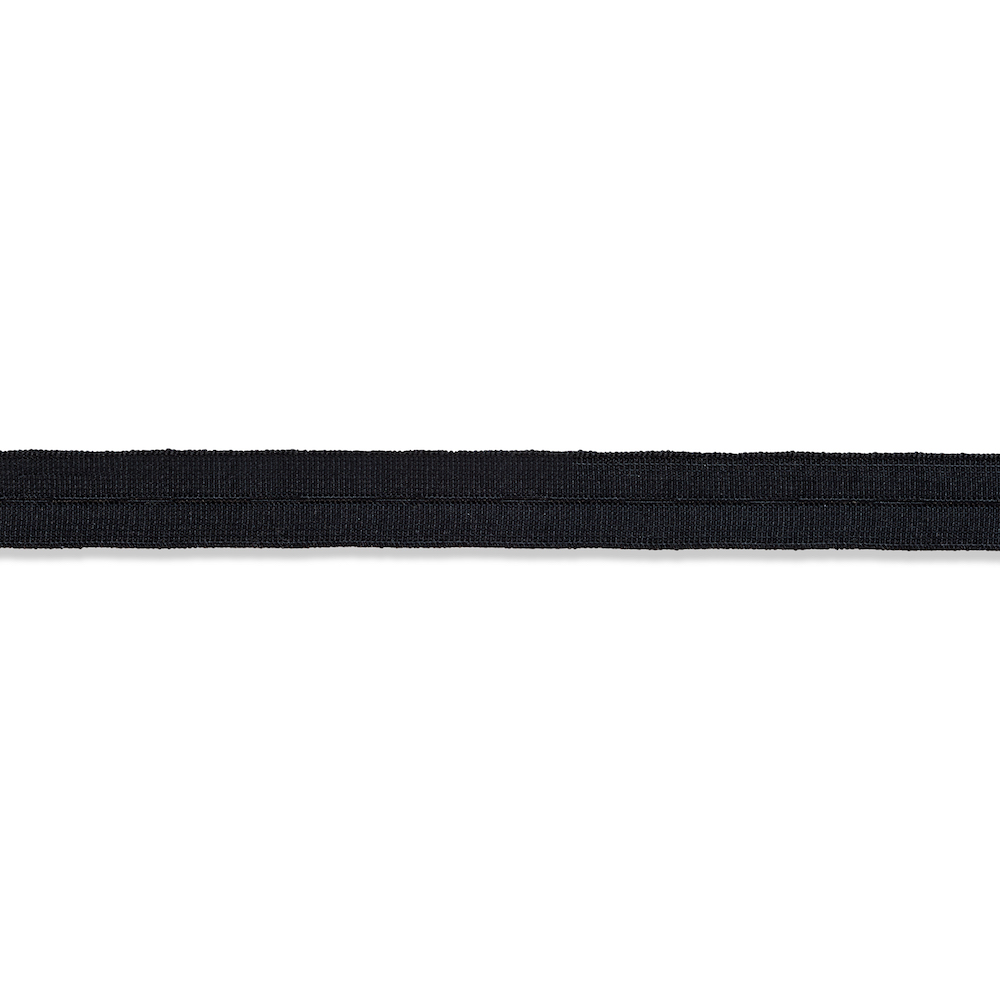 Knopfloch Elastic / geflochten 18mm, 1m, schwarz