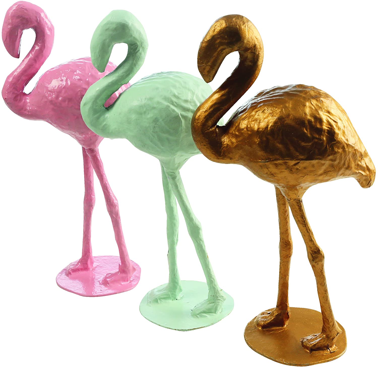 Décopatch Figur - Pappmaché Flamingo S 27cm - Kartonbraun