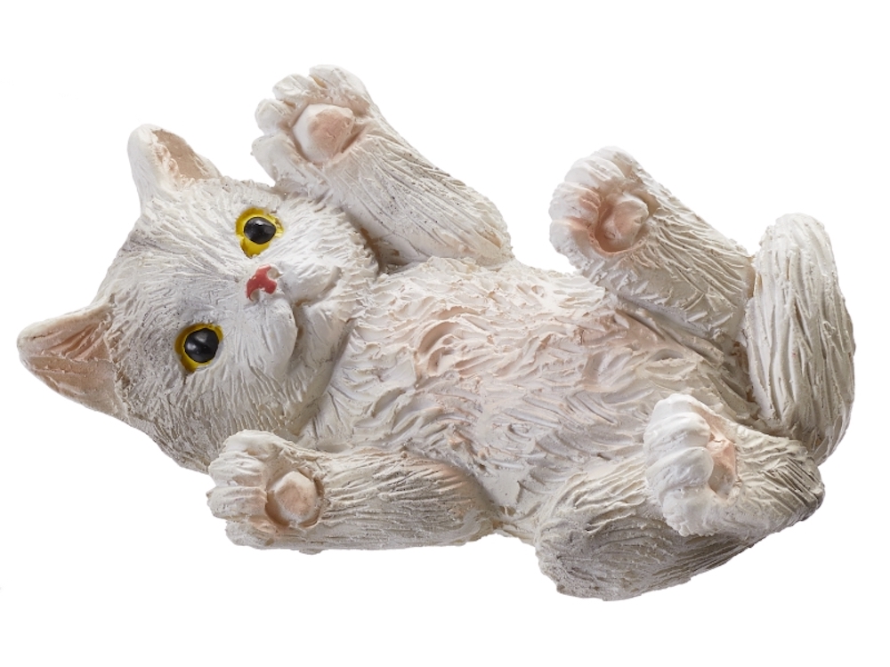 Katze liegend, ca. 4,5cm, Polyresinfigur