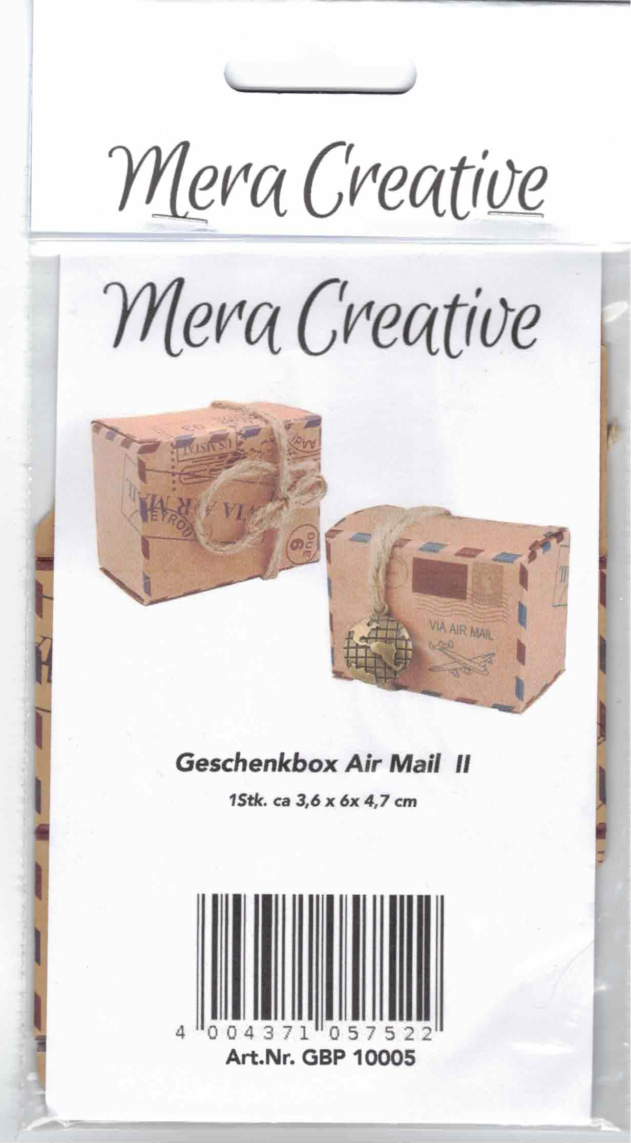 Geschenkbox Air Mail II, 3,6 x 6 x 4,7 cm   1 Stck. 