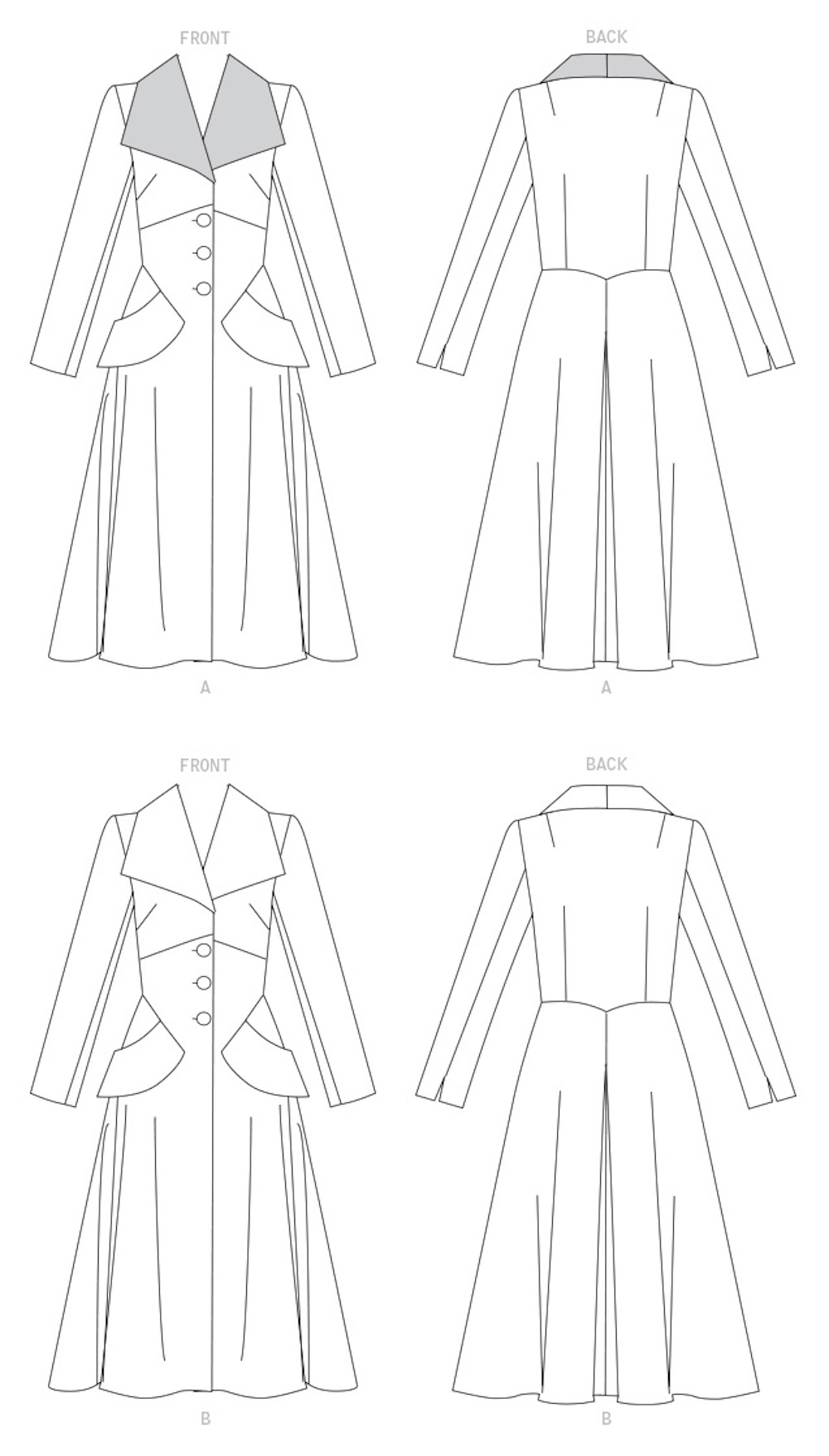 Vogue® Patterns Papierschnittmuster Damen Mantel V1669 (Original Design)