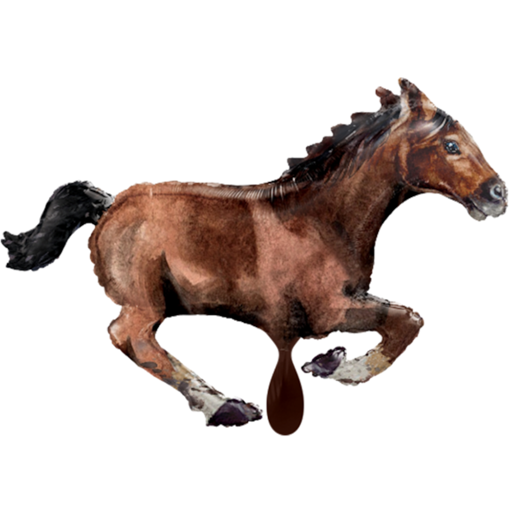 Ballon - Gallopierendes Pferd braun  101 x 63 cm