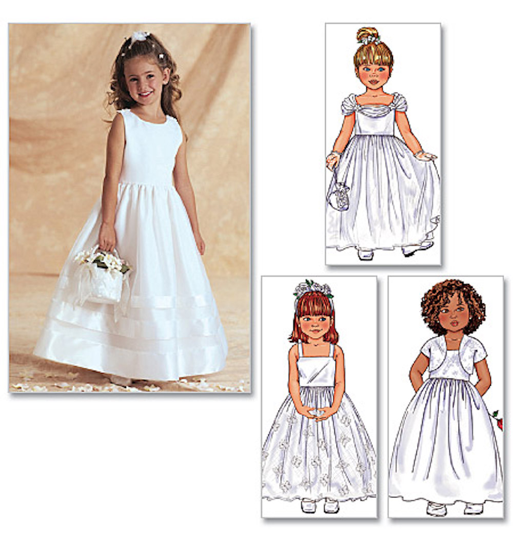 Butterick® Papierschnittmuster Mädchen Kleid/Bolero B3351