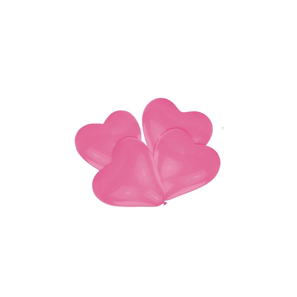 Latexballons Herz pink, 30cm, 100 Stück