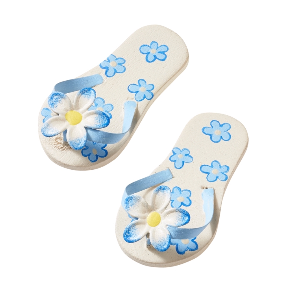 Flip-Flops blau mit Blume ca. 4,5cm Btl. 1 Paar 