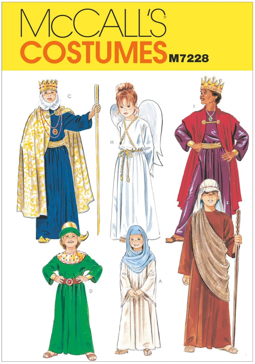 McCall's® Papierschnittmuster Kostüm Krippenspiel Kinder M7228