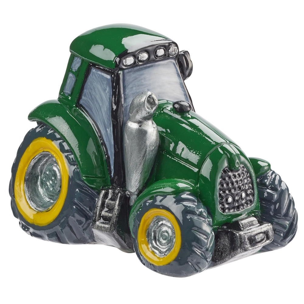Dekofigur Traktor 5 x 4 cm - grün - Polyresin