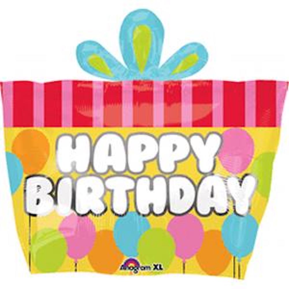 Folienballon - Happy Birthday Geschenk - 45cm