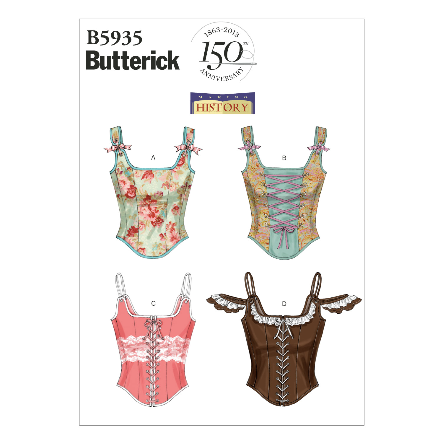 Butterick® Papierschnittmuster  History Korsett Damen B5935