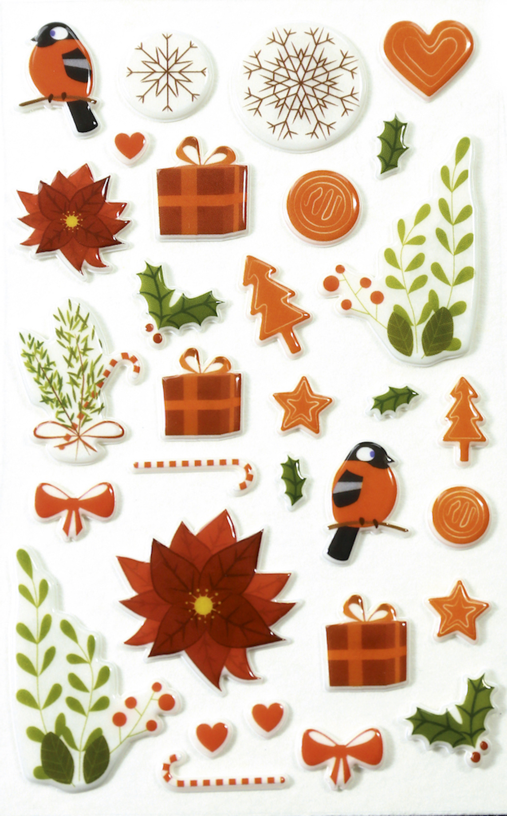 Maildor Sticker Cooky, 1 Bogen 7,5x12cm, Weihnachtsblumen - Mehrfarbig