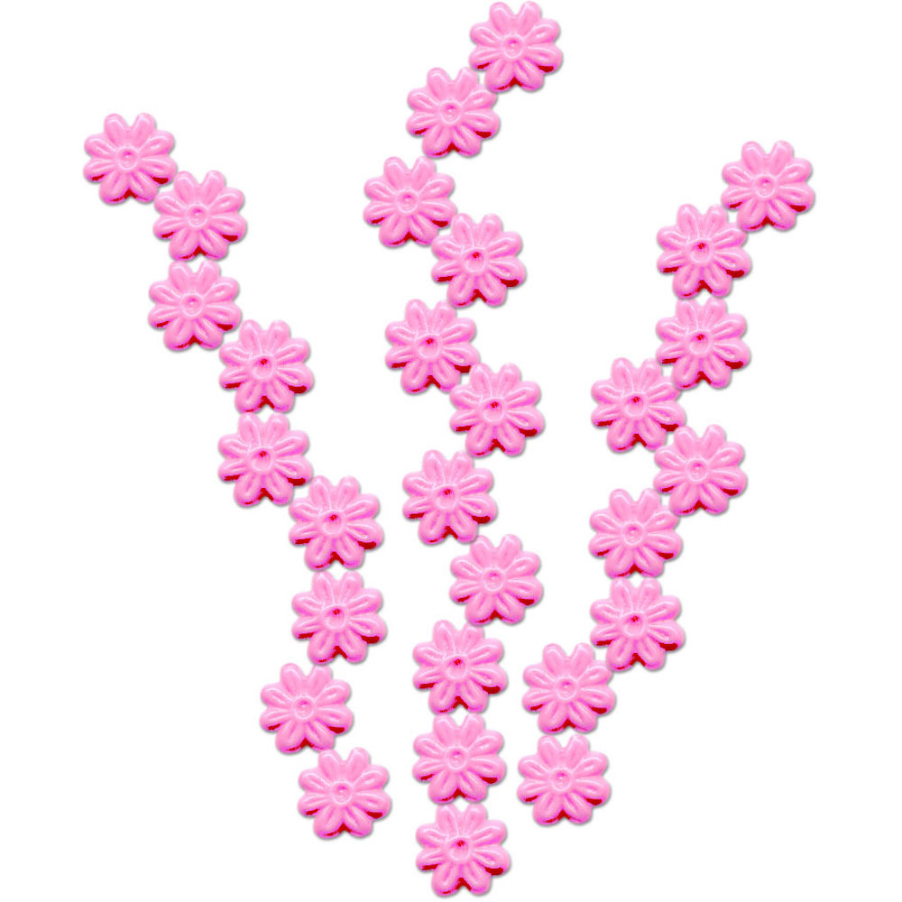 Wachs Blüten, rosa, 8x8mm, 29 Stück