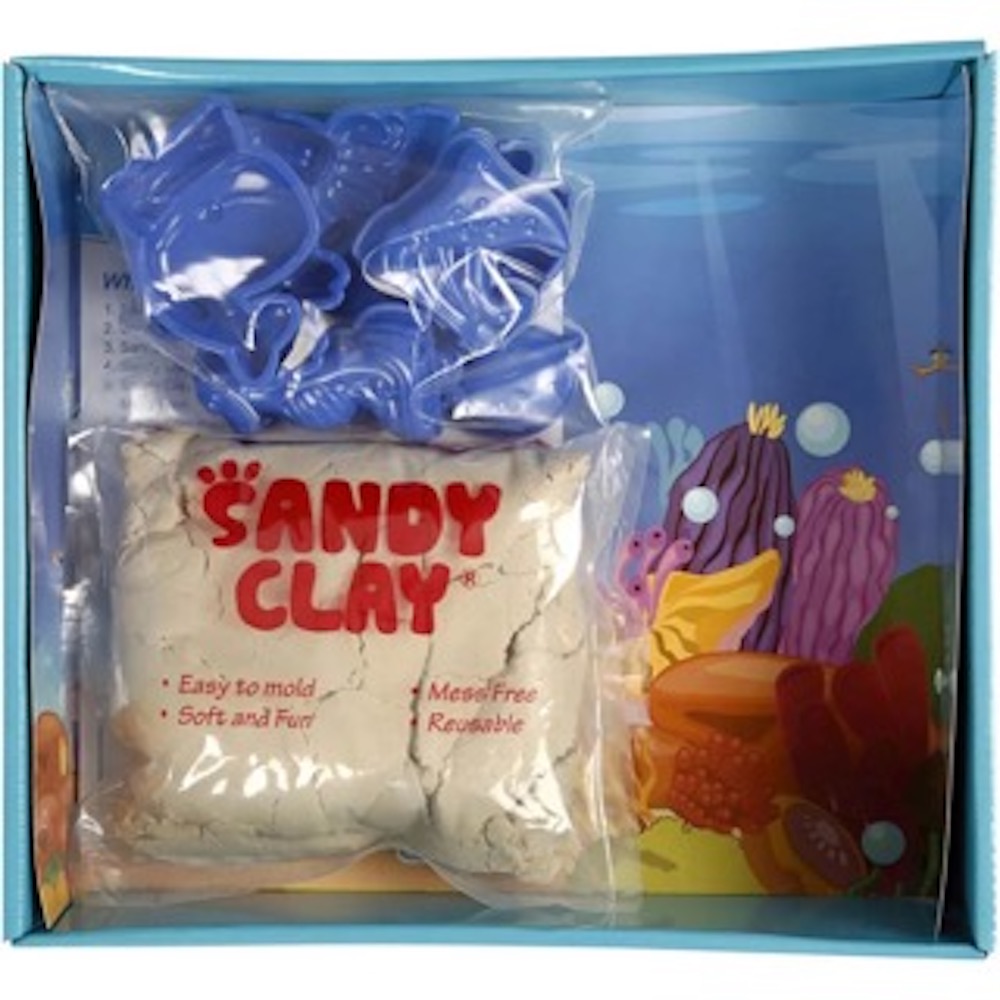 Knetsand Sandy Clay, Wasserwelt, Natur, 1 Set