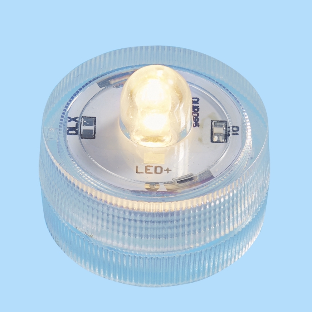 LED-Teelicht, wasserdicht  ca.48 Std. Brenndauer  warmes Licht  1 Stck.