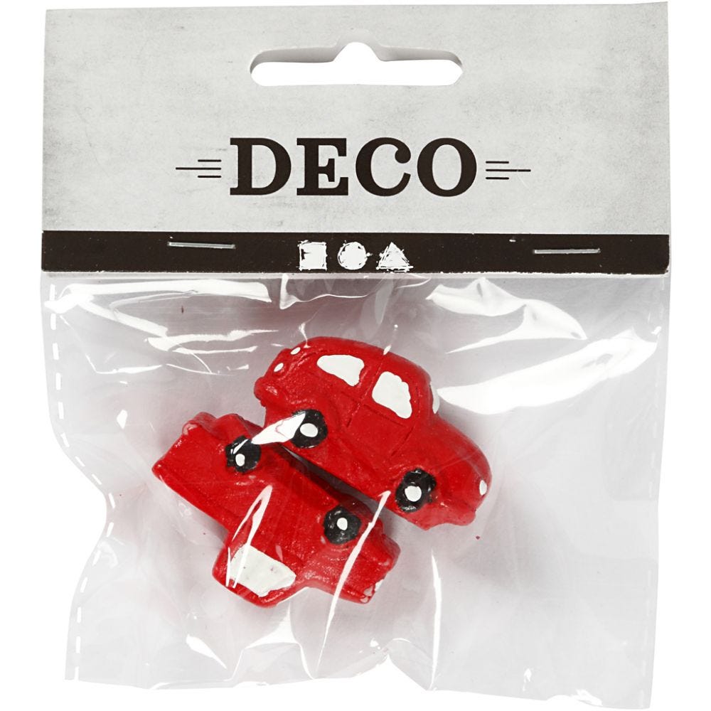 Miniatur-Figuren, Auto, 20 mm, Rot, 2 Stk