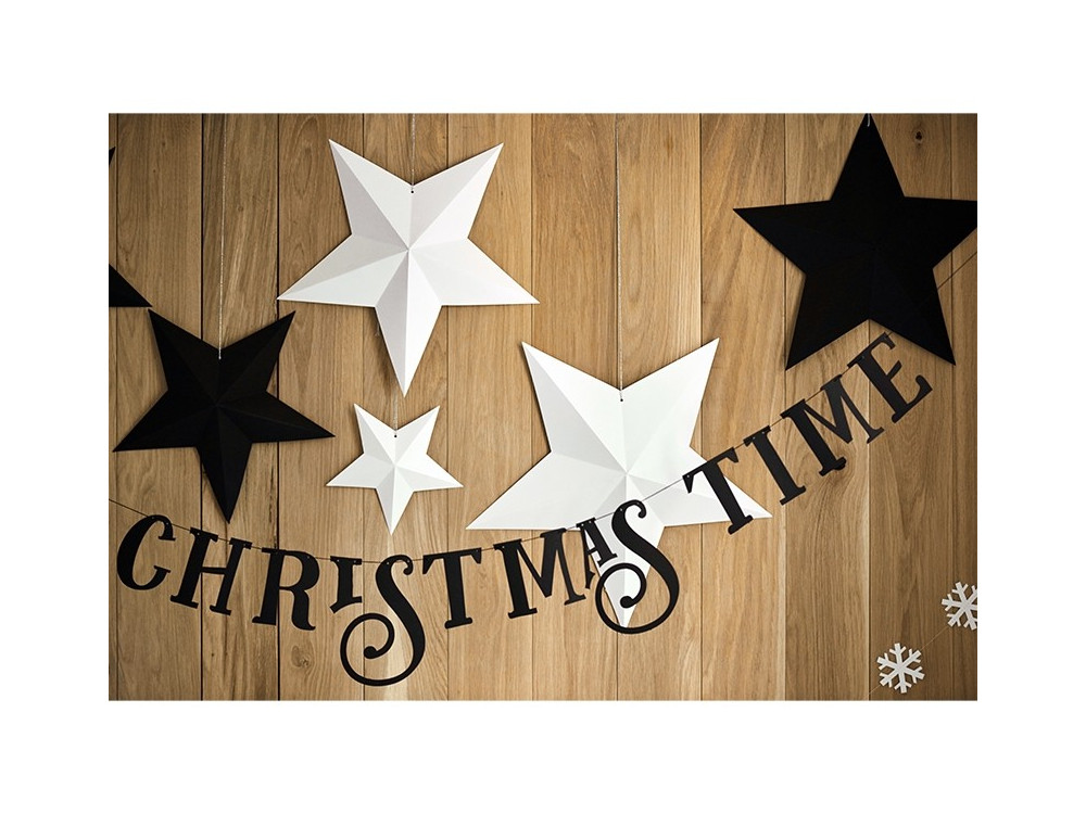 Banner Christmas Time - schwarz - 14x80cm