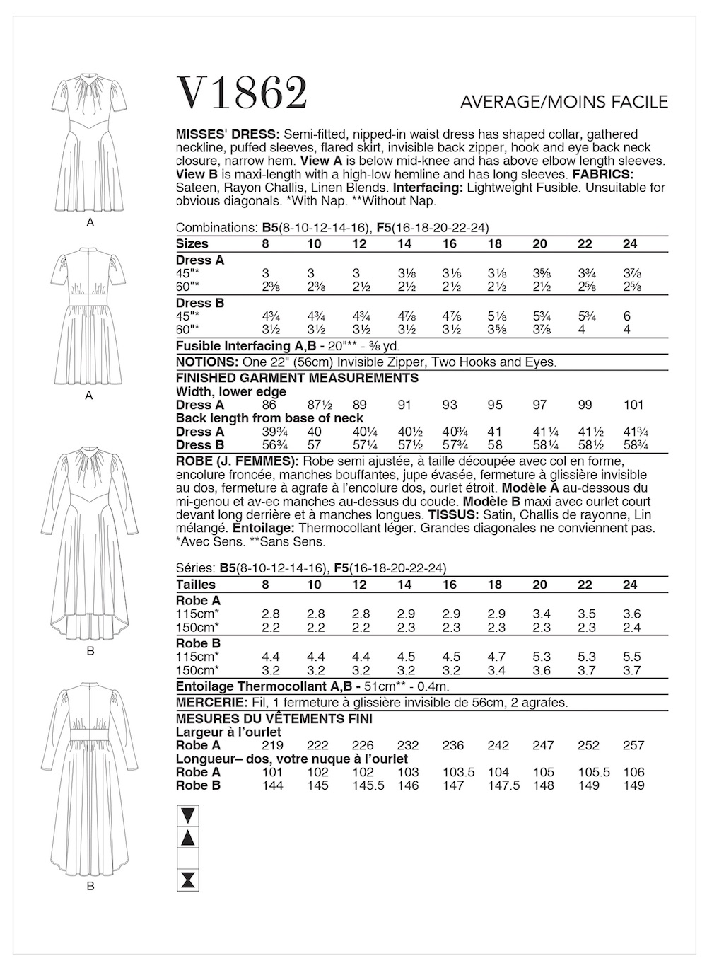 Vogue® Patterns Papierschnittmuster Damen - Kleid - V1862