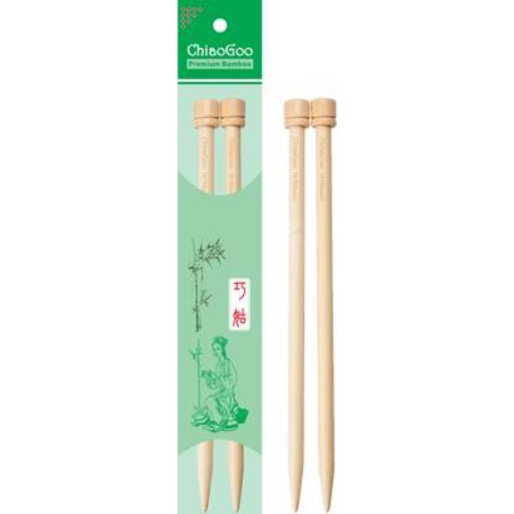 Chiaogoo Jackenstricknadeln Bamboo Natural  23 cm  1 Paar