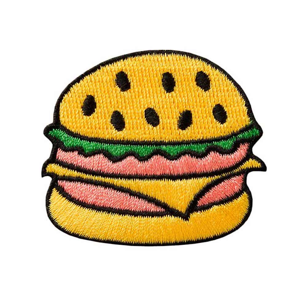 Applikation - aufbügelbar Burger ca.45 x 50 mm, 1 Stck.  