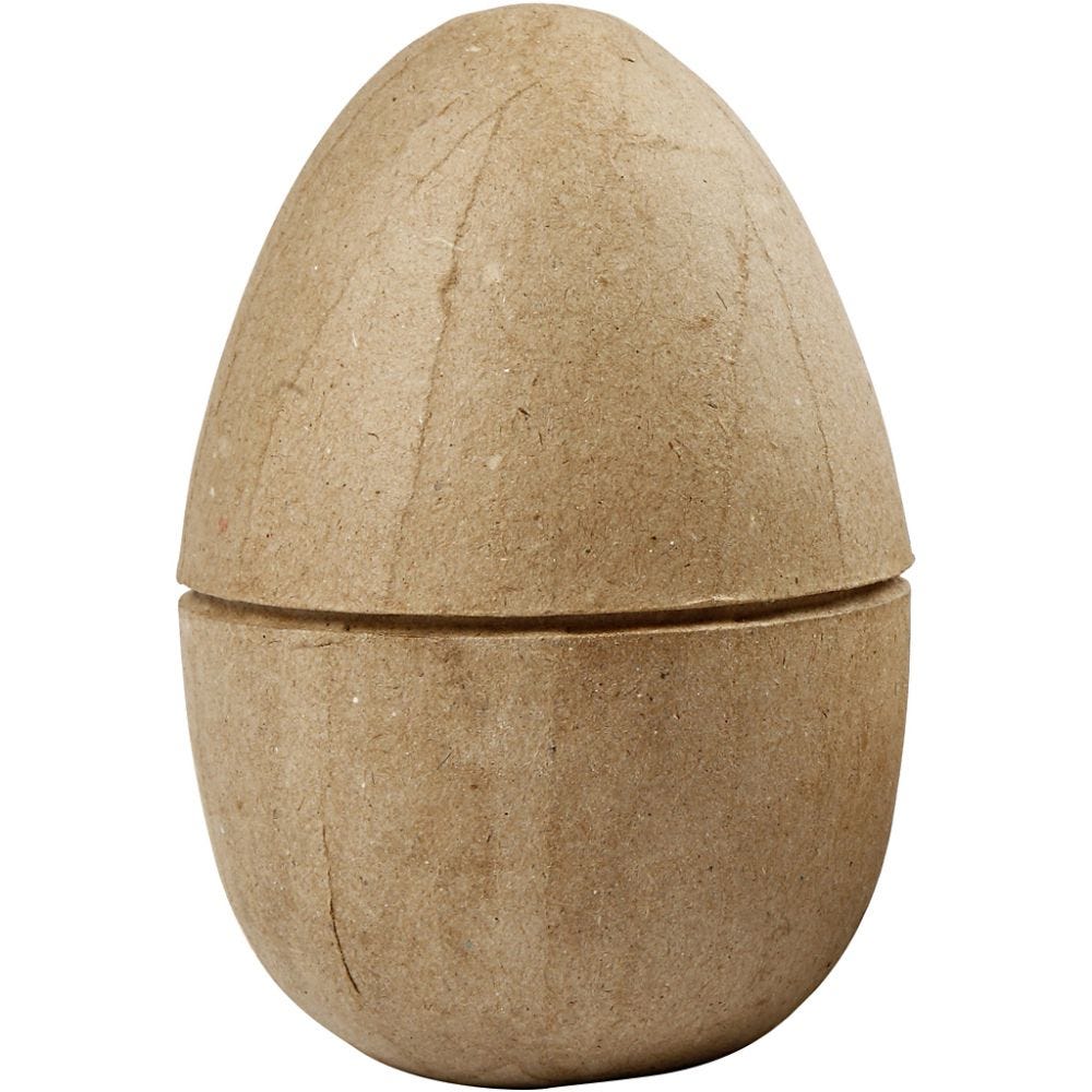 Zweiteiliges Ei, H: 12 cm, D: 9 cm, 1 Stk