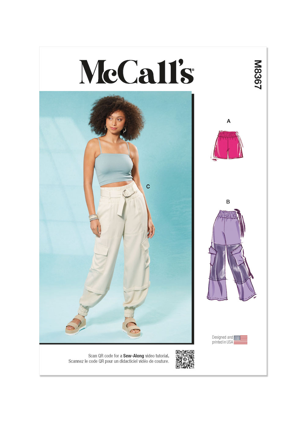 McCall's® Papierschnittmuster Hose Short's Damen M8367 A(XS-S-M-L-XL-XXL)
