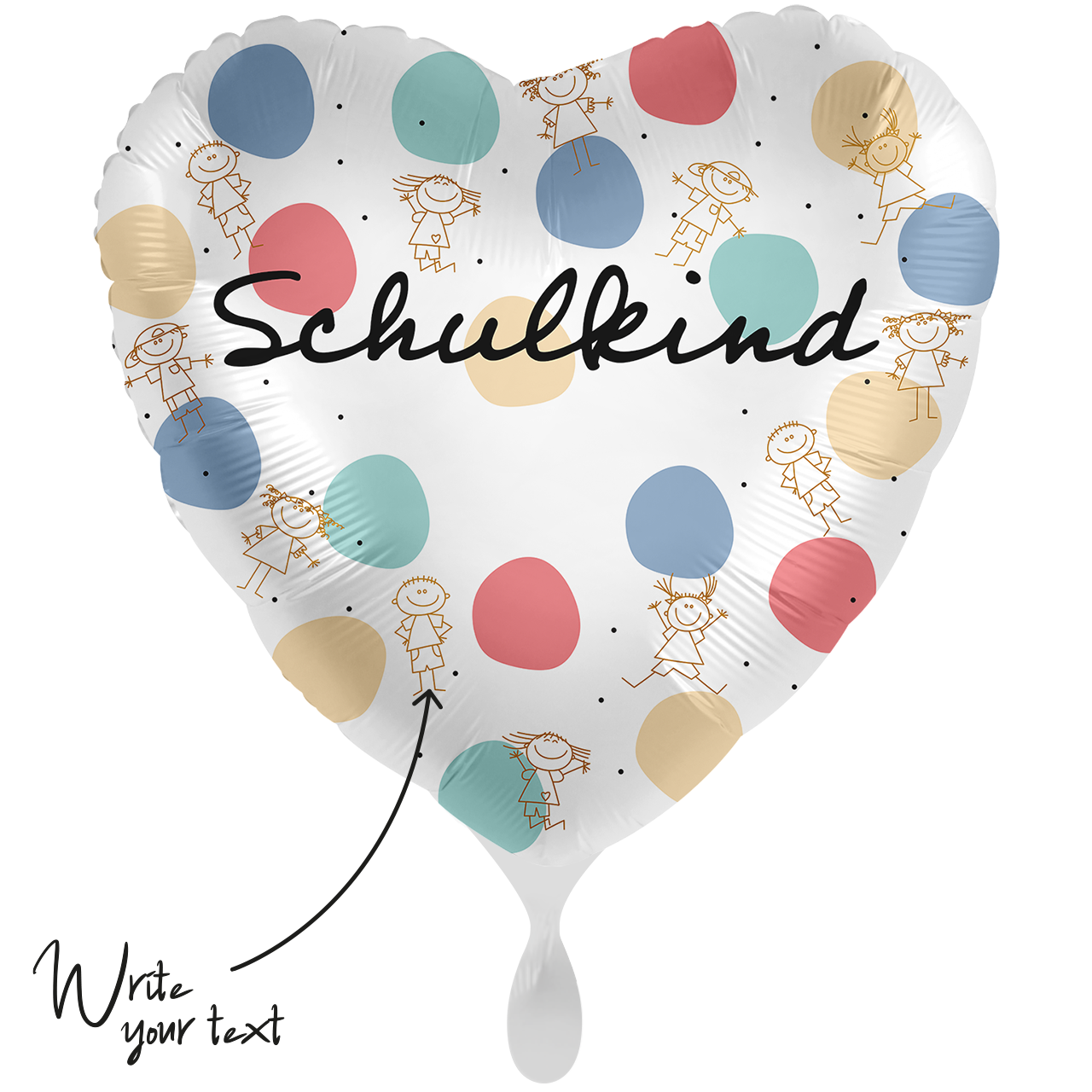 Folienballon Herz - Personalize IT - Schulkind