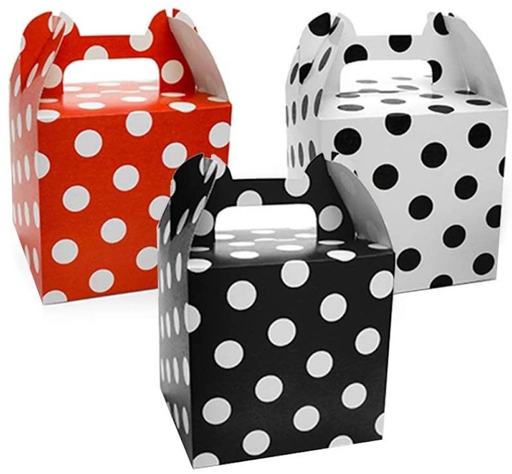 6 Geschenkboxen rot/weiß/schwarz - Ladybug 