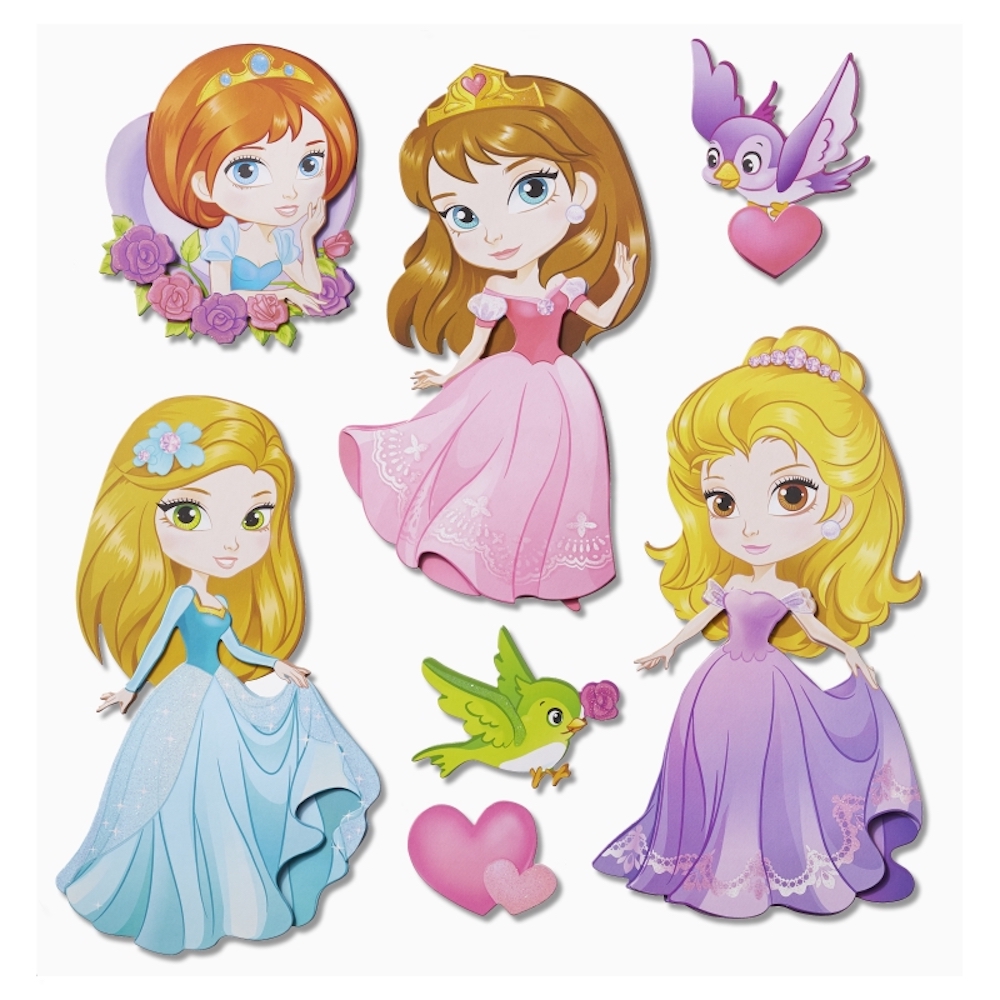 3D Sticker XXL Prinzessin
