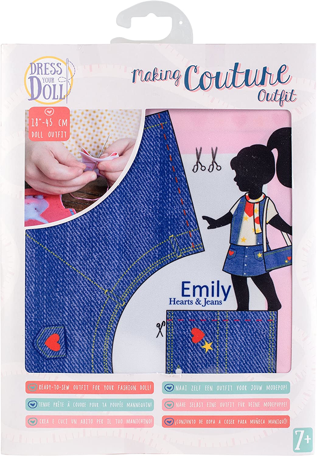 Dress your Doll  Nähe selbst ein Outfit für Deine Puppe!  45cm  Emily  Hearts & Jeans
