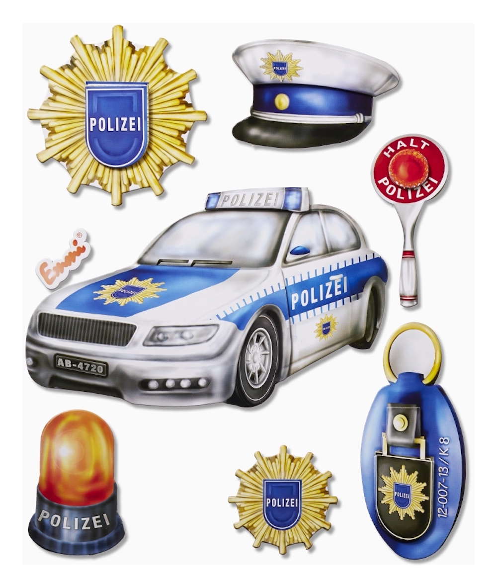 3D Sticker XXL Polizei