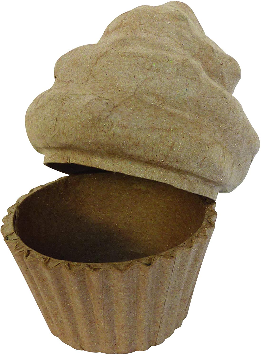 Decopatch Cupcake, Pappmaché, Braun, 12cm