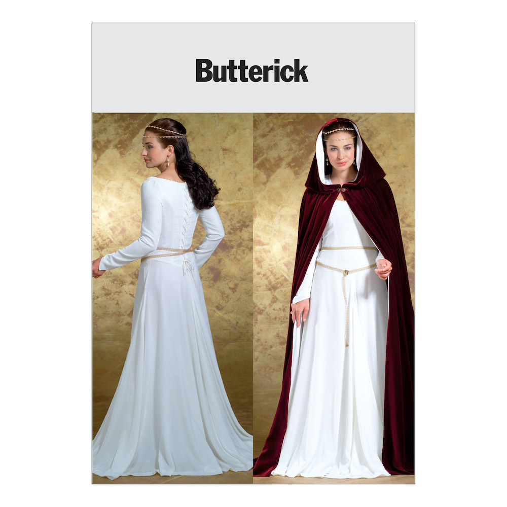 Butterick® Papierschnittmuster History Kleid mit Umhang Damen B4377