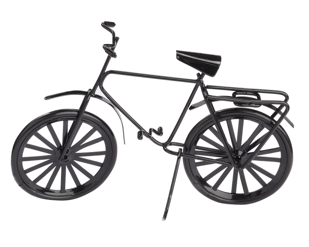 Metall Deko Fahrrad schwarz ca. 14x10cm 
