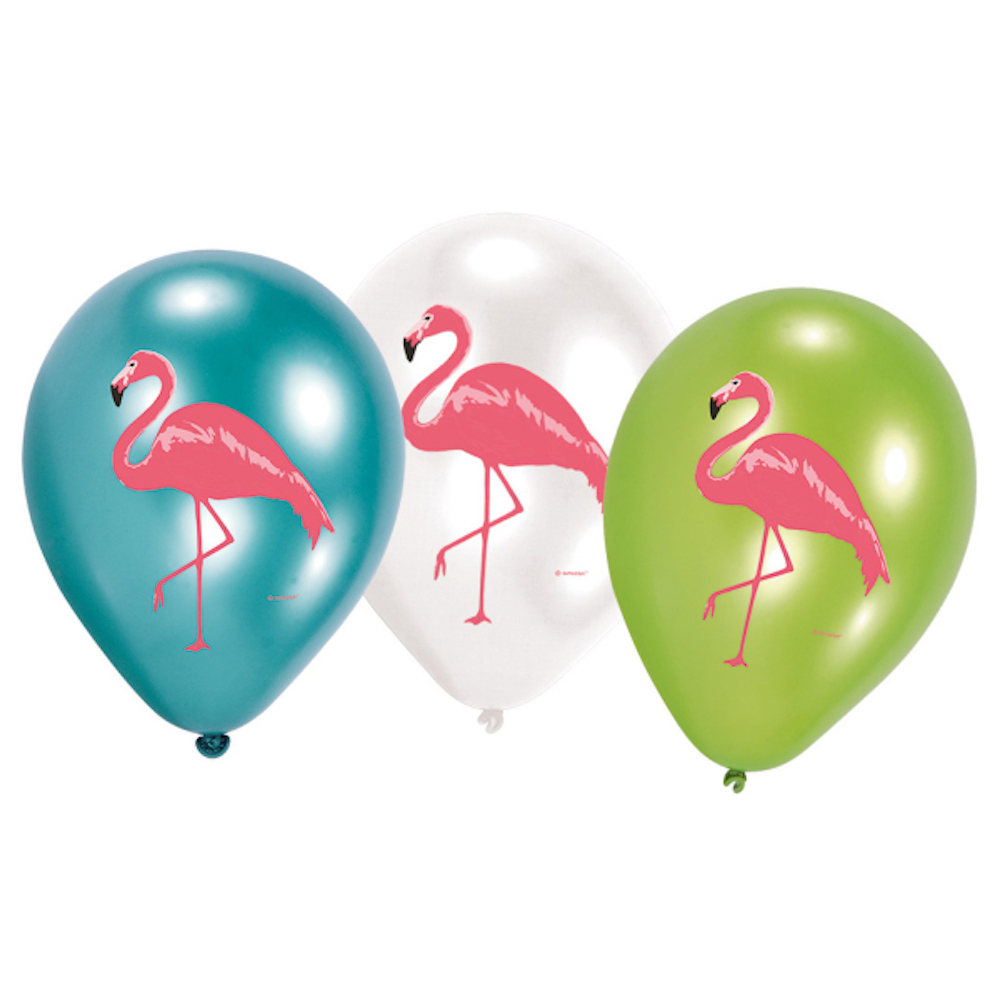 6 Latexballoons Flamingo Paradise 27,5 cm / 11"