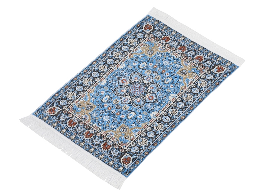 Miniatur-Teppich, 15x10cm, blau