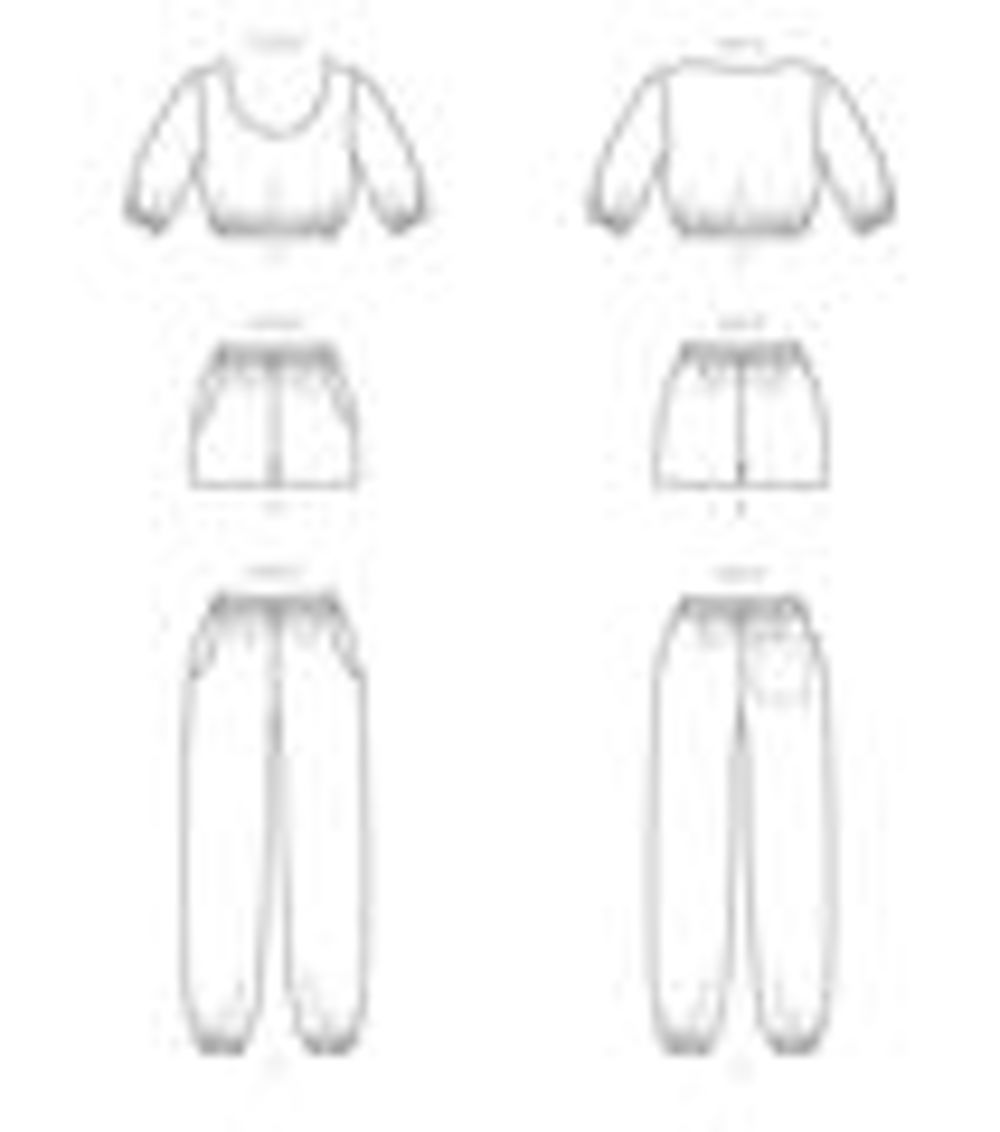 McCall's® Papierschnittmuster Damen Hose/Shorts/Oberteil A5(6-8-10-12-14)(32-34-36-38-40) M8100
